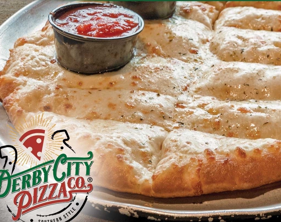 Order 10" Garlic Cheese Stix food online from Derby City Pizza store, Louisville on bringmethat.com