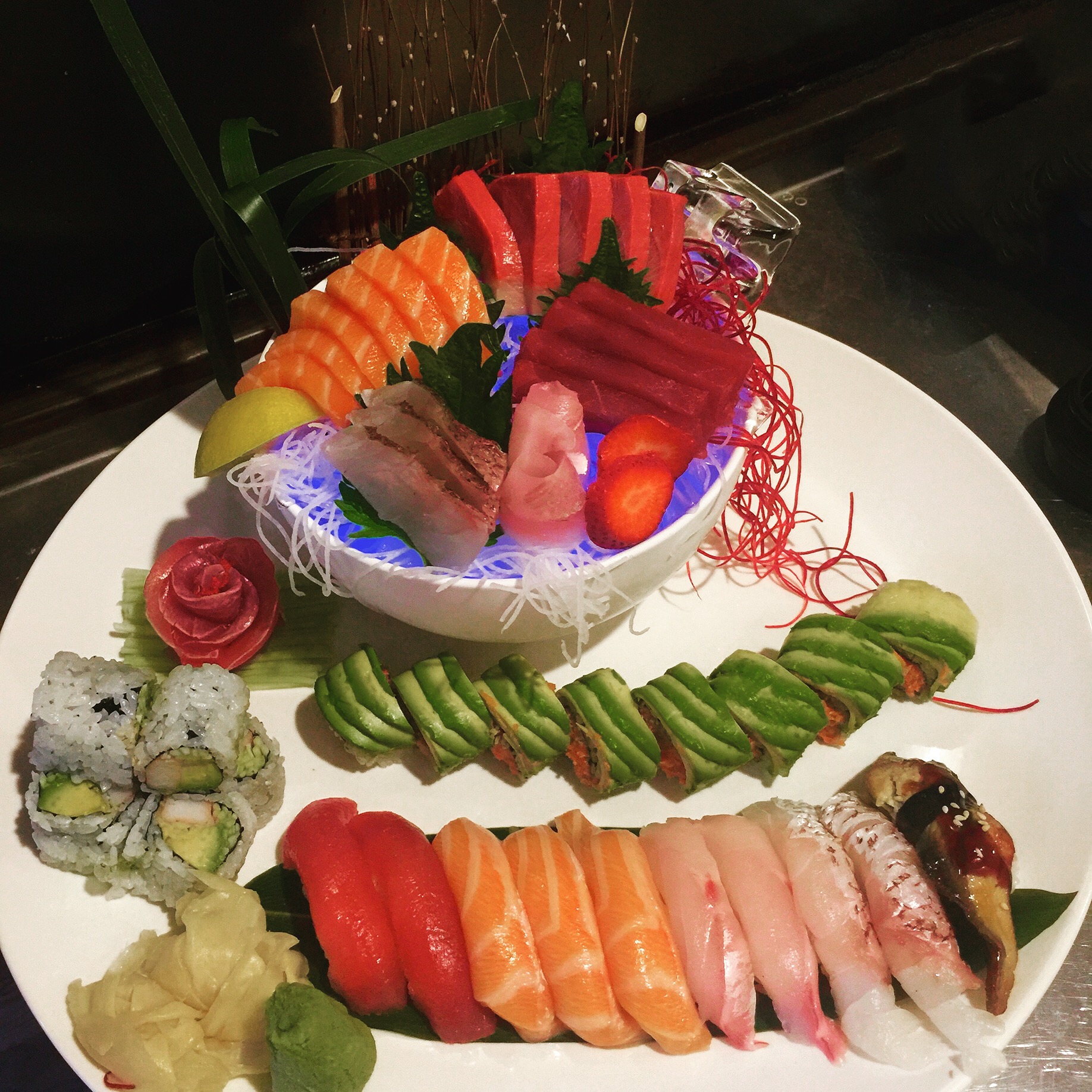 Order Sushi and Sashimi Platter for 2 food online from Musashi Asian Cuisine store, Brooklyn on bringmethat.com