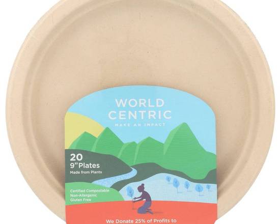 Order World Centric 9'' Plates 20 Count food online from Bel Clift Market store, SF on bringmethat.com