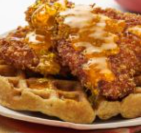 Order Chicken Waffle food online from Caffe Opa store, Fayetteville on bringmethat.com