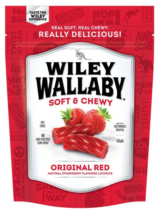 Order Wiley Wallaby Licorice Original Red Strawberry Soft & Chewy food online from Exxon Food Mart store, Port Huron on bringmethat.com