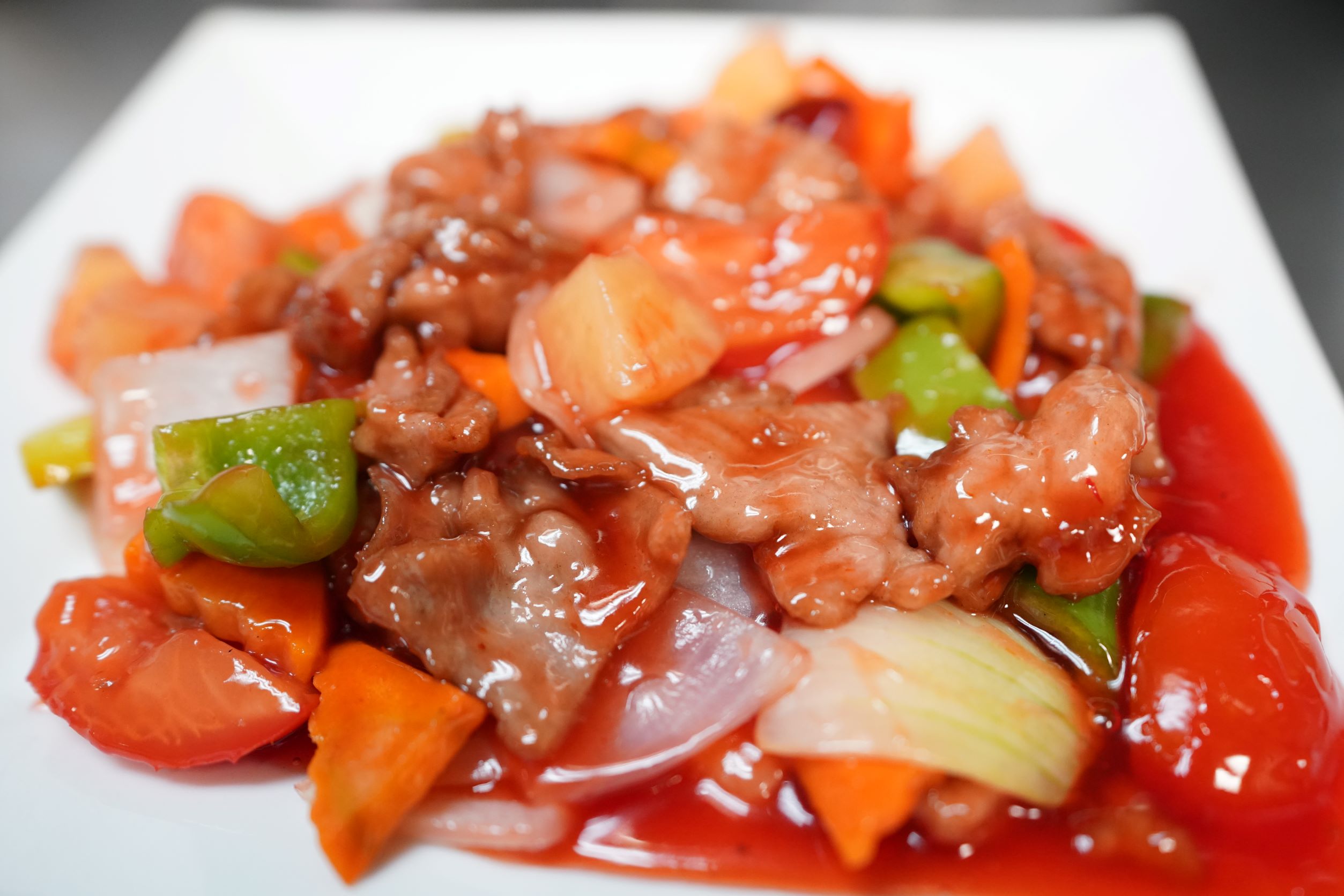 Order Sweet and Sour Pork food online from Red Pepper Chinese Restaurant store, RICHFIELD on bringmethat.com