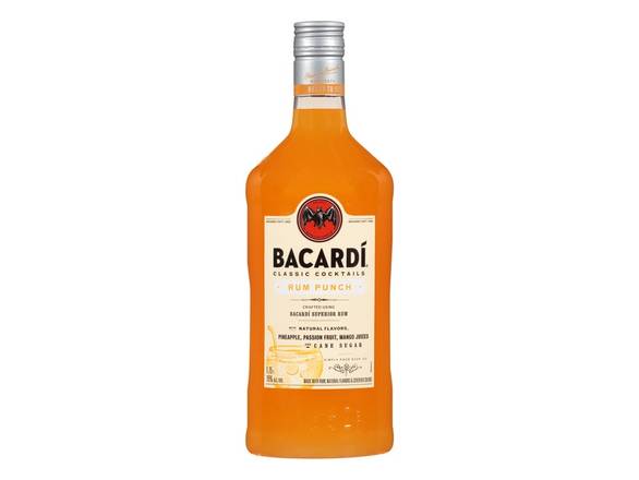 Order BACARDÍ Ready-To-Drink Rum Punch - 1.75L Bottle food online from Josh Wines & Liquors Inc store, New York on bringmethat.com