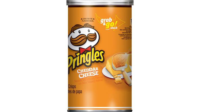 Order Pringles Grap & Go Stack Cheddar Cheese Flavor Potato Crisps food online from Shell Rock Spring store, Bel Air on bringmethat.com