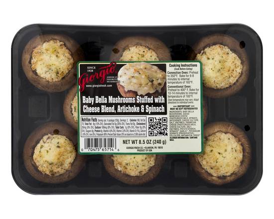 Order Giorgio · Baby Bella Mushrooms Stuffed with Cheese Blend (8.5 oz) food online from Safeway store, Damascus on bringmethat.com