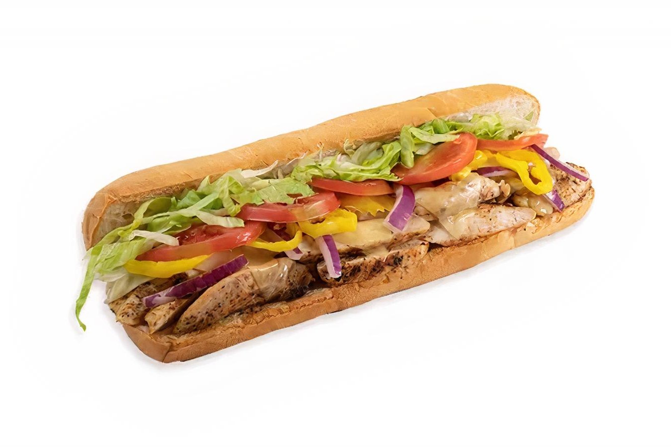 Order Grilled Chicken Sub  With Fries food online from Happy Pizza store, New Baltimore on bringmethat.com
