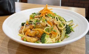 Order Grilled Chicken House Noodles  food online from Aki Sushi & Japanese Fusion store, San Jacinto on bringmethat.com
