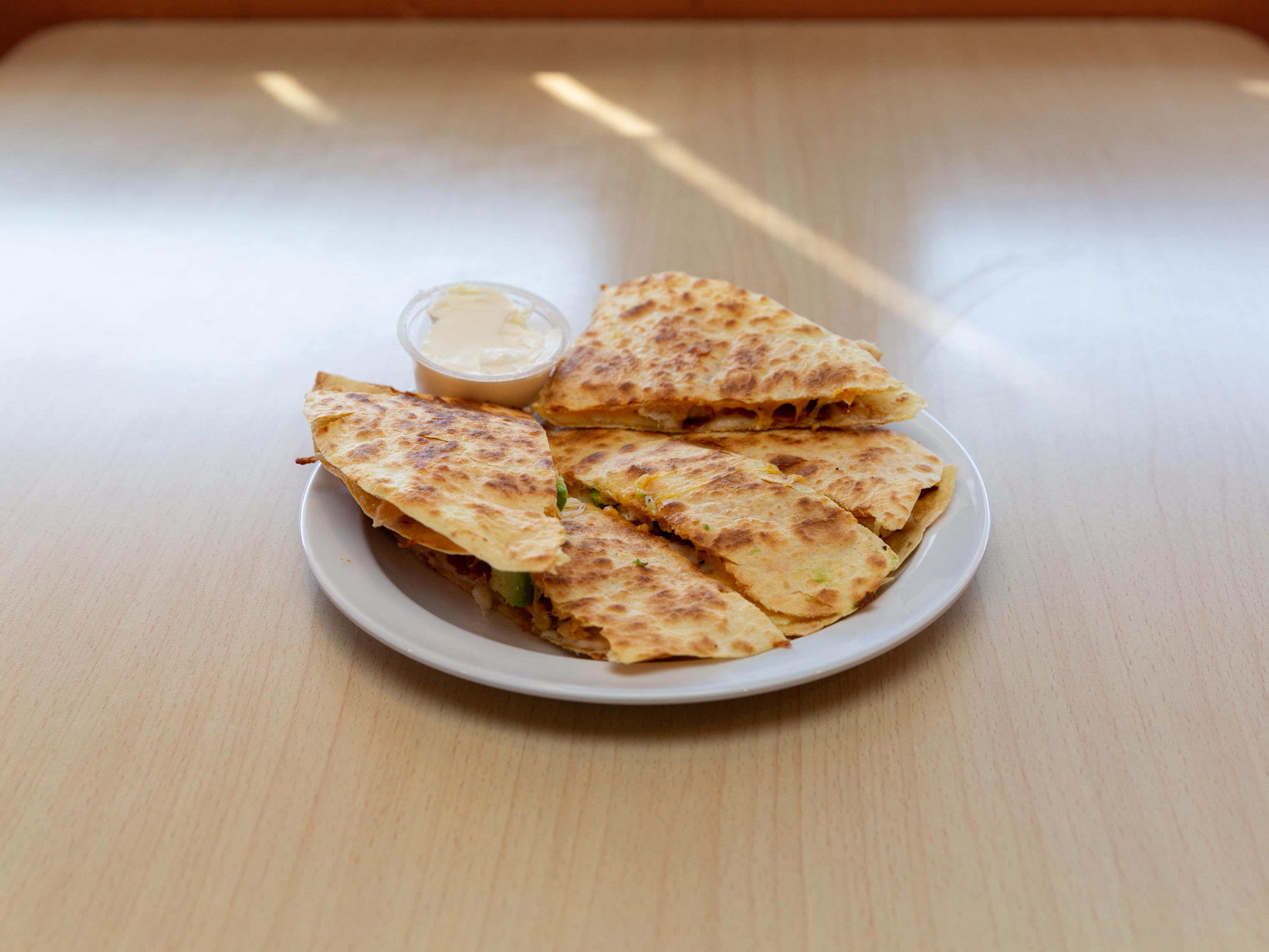 Order Chicken Club Quesadilla food online from Rubi Grill & Frosty Freeze store, Whittier on bringmethat.com
