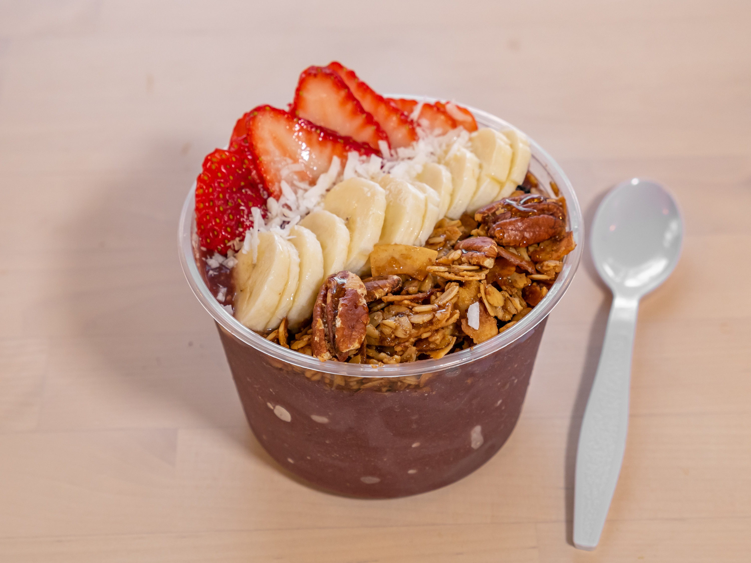 Order Tropical Acai Smoothie Bowl food online from Three Ladies Cafe store, Davis on bringmethat.com