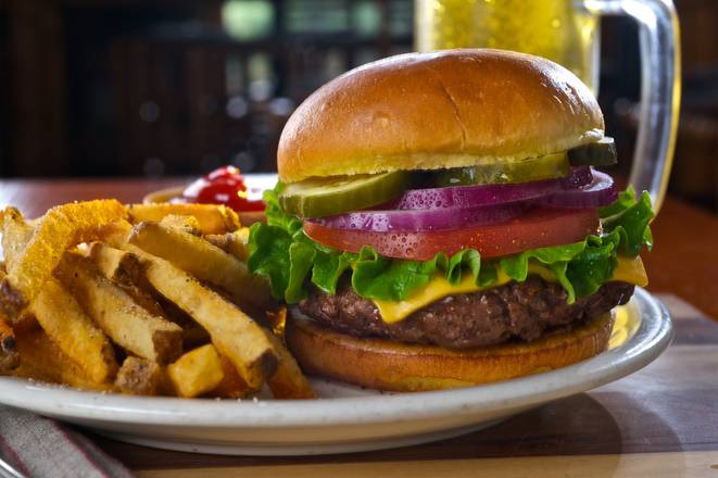 Order American Cheese Burger food online from Rafferty's Restaurant and Bar store, Jackson on bringmethat.com