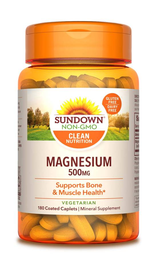 Order Sundown Naturals Magnesium Caplets 500mg (180 ct) food online from Rite Aid store, Palm Desert on bringmethat.com