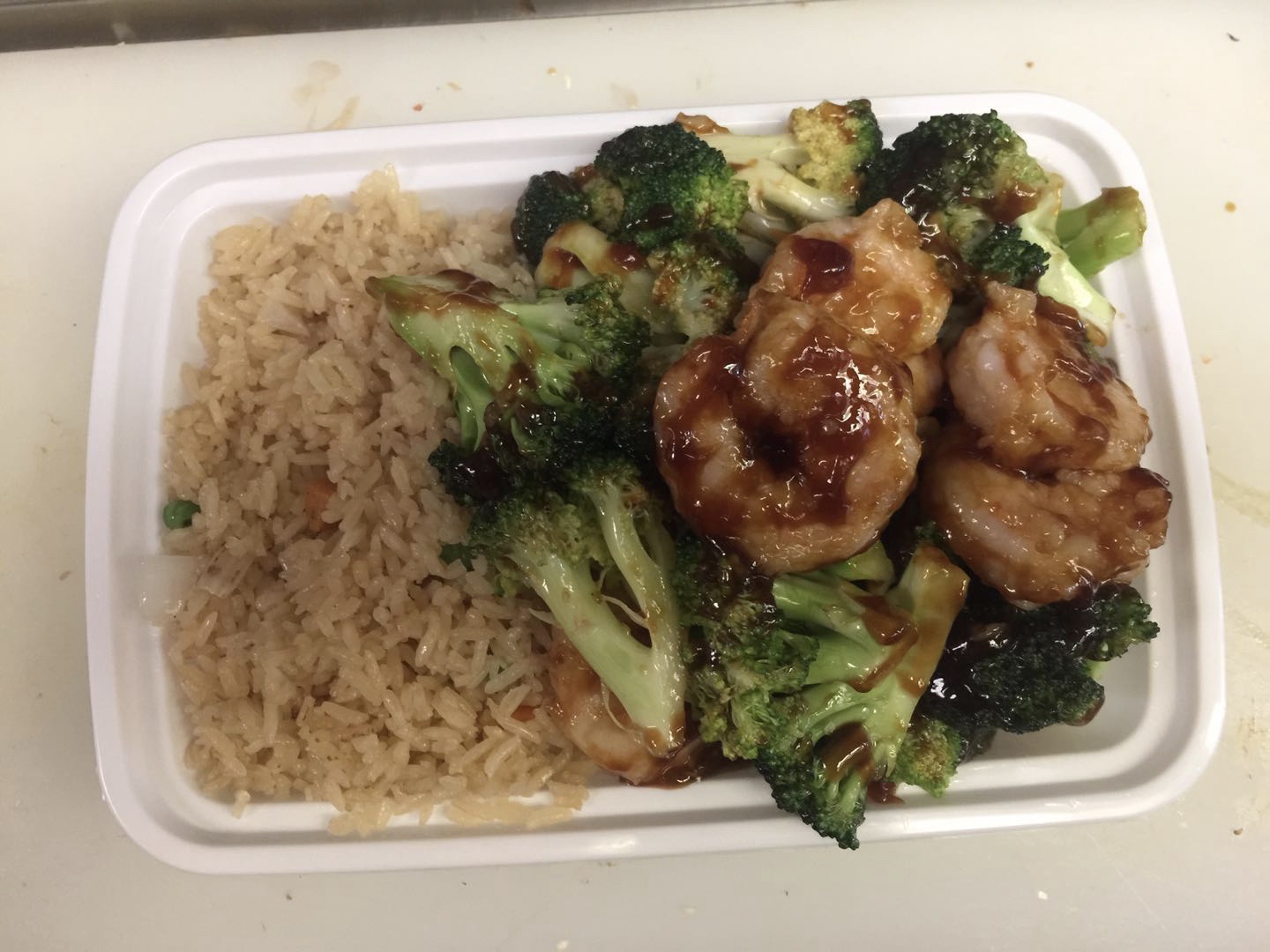 Order C10. Shrimp with Broccoli Combo Plate food online from Great Wall store, Rock Island on bringmethat.com