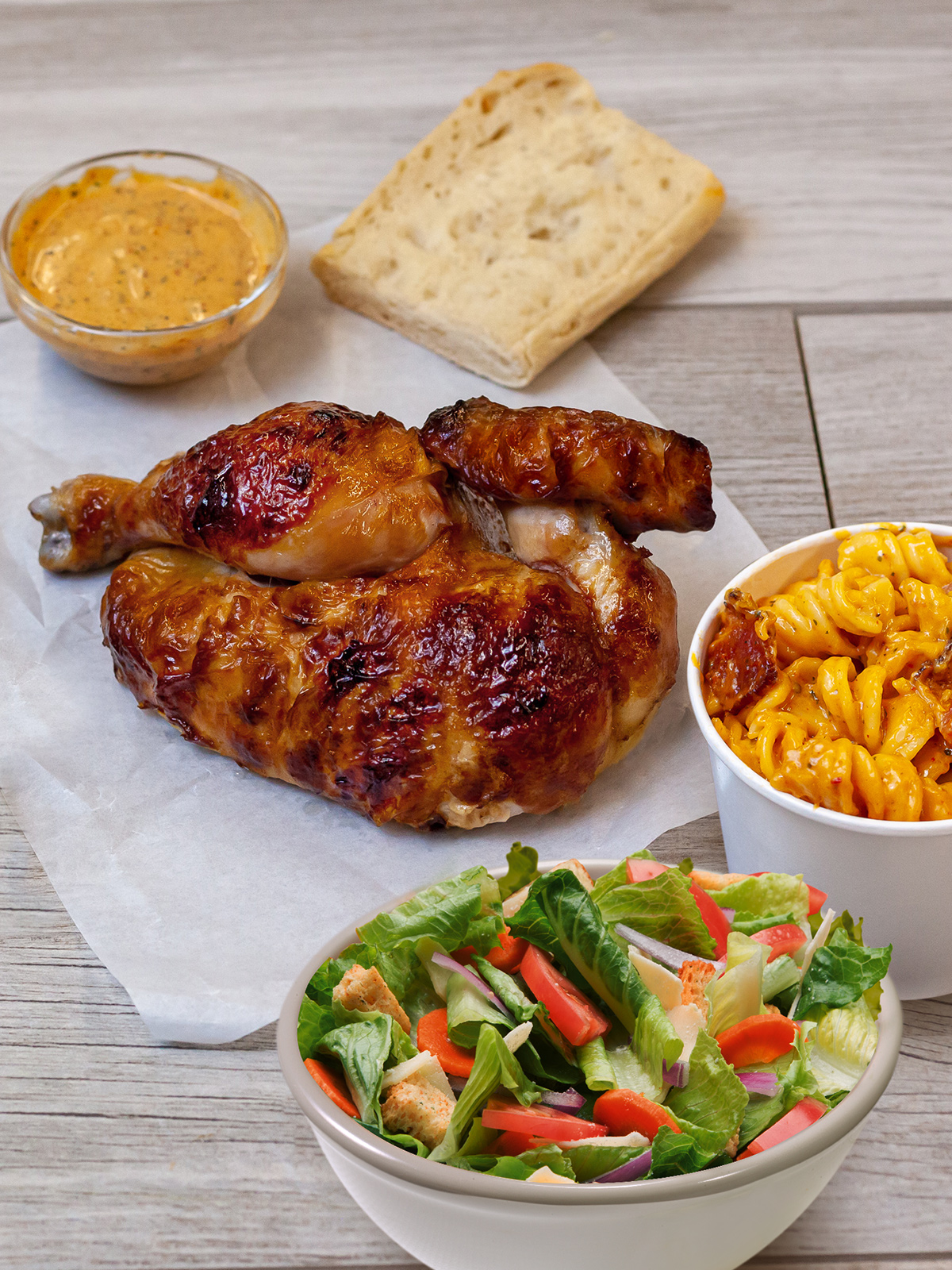 Order Half Rotisserie Chicken Meal food online from Rotisserie Roast store, Fort Worth on bringmethat.com