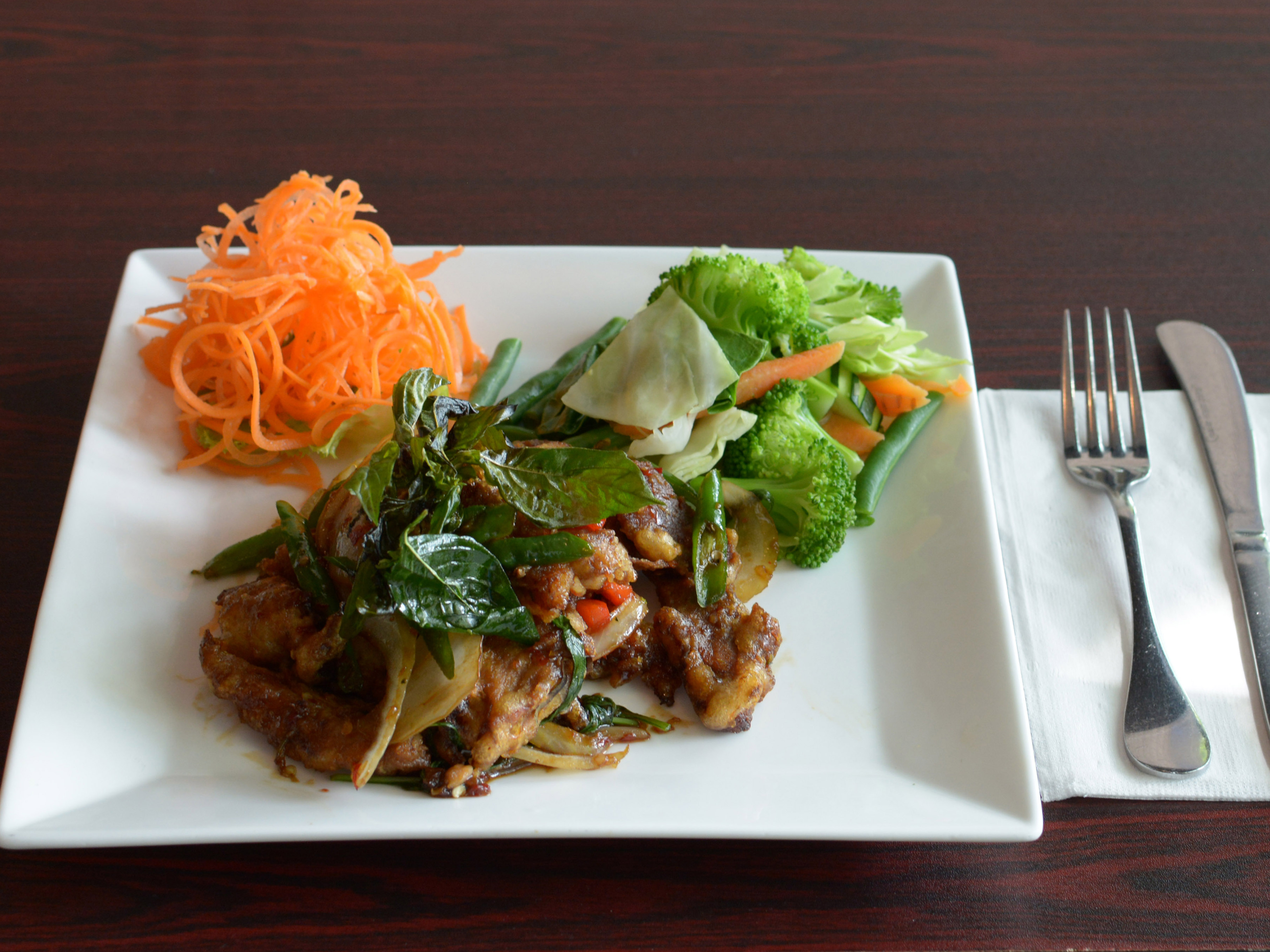 Order Crispy Duck Kapow food online from Lucky Thai store, Falls Church on bringmethat.com