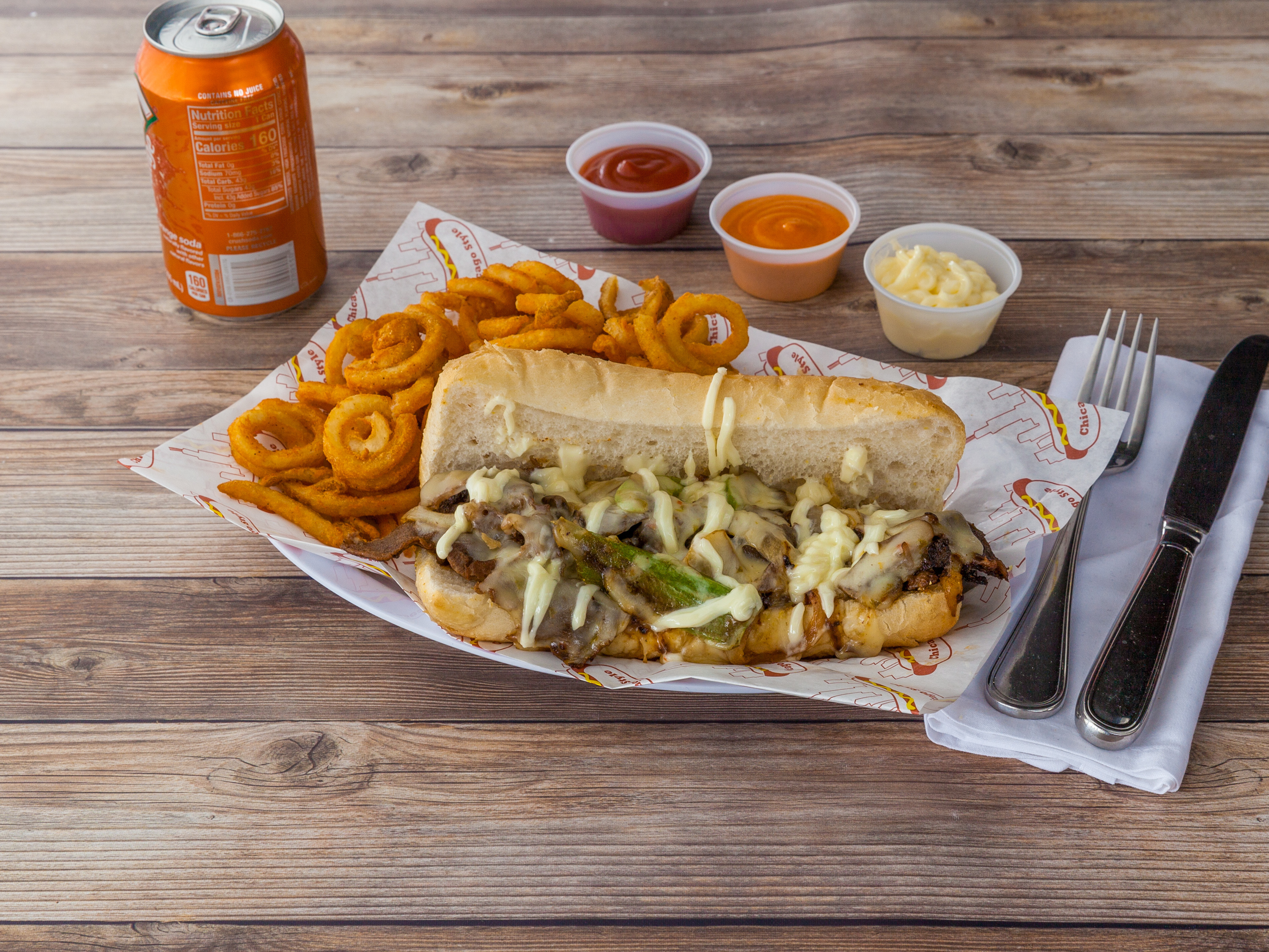 Order Philly Steak Sandwich food online from The Burger Life store, Naperville on bringmethat.com