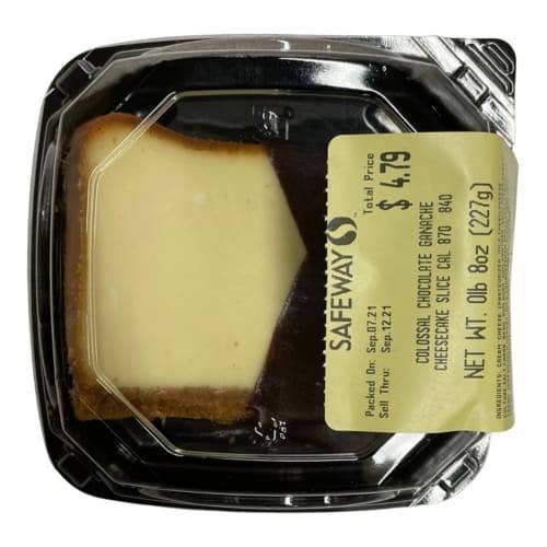 Order Cheesecake Chocolate Ganache Colossal Slice (1 ct) food online from Safeway store, Rehoboth Beach on bringmethat.com