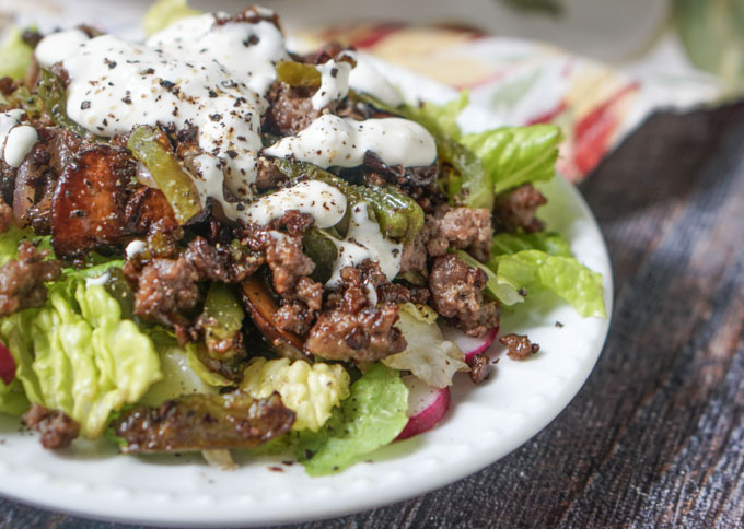 Order Cheesesteak Salad food online from Two Cousins Paradise store, Paradise on bringmethat.com