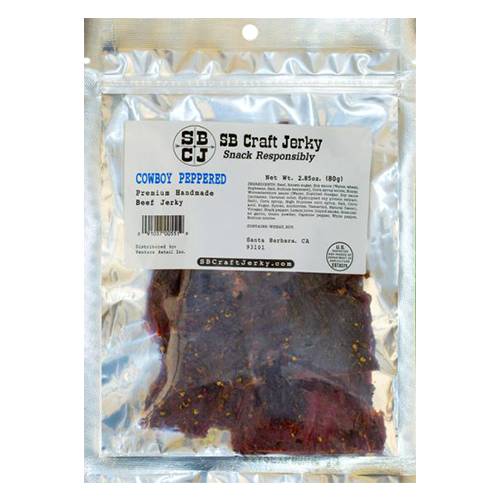 Order SB Craft Jerky Cowboy Peppered - 2.85/Single food online from Bottle Shop & Spirits store, Los Alamitos on bringmethat.com