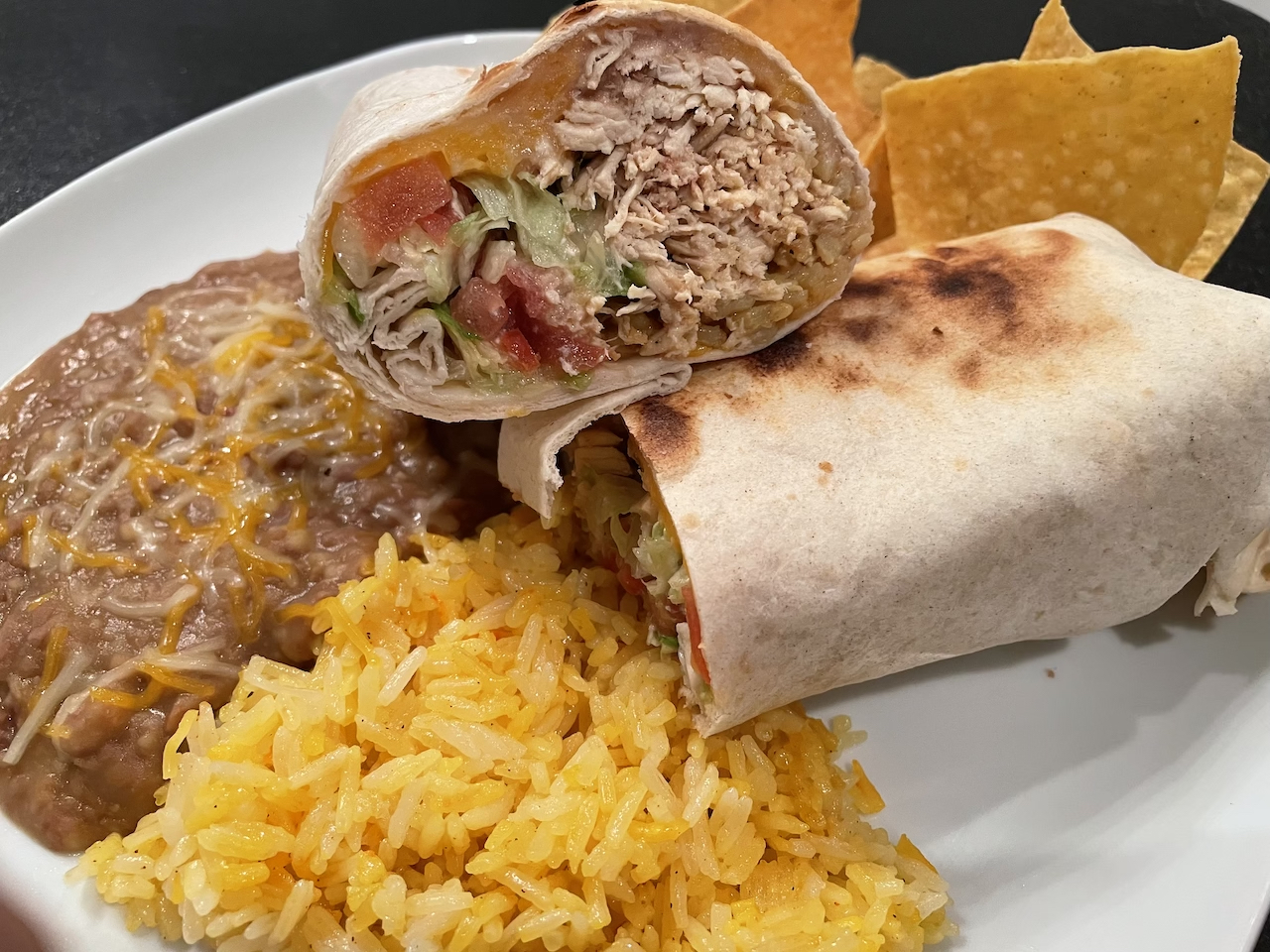 Order Chicken Burrito food online from Don Tacos store, Tulsa on bringmethat.com