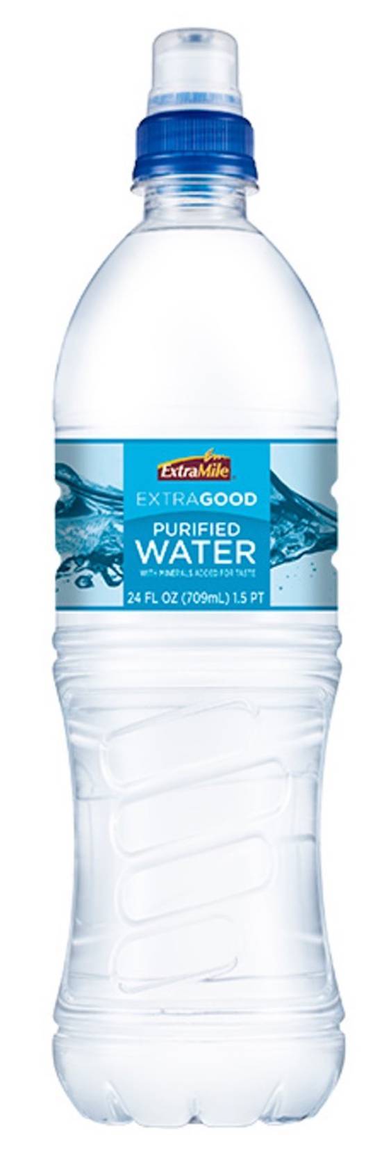Order ExtraMile Purified Water 24oz Sport Bottle food online from Extra Mile 3062 store, Vallejo on bringmethat.com