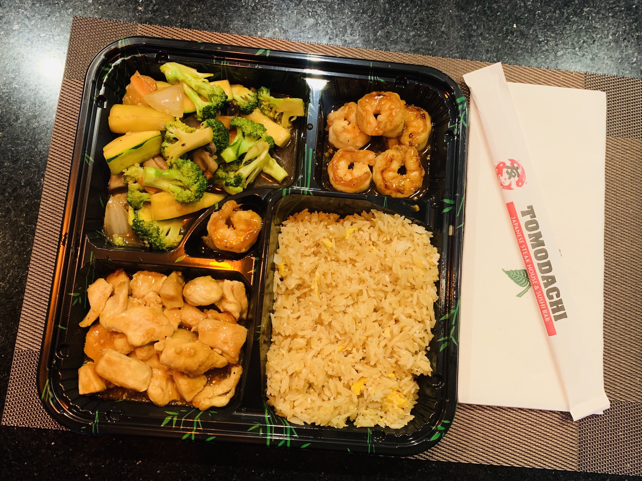Order Chicken and Shrimp Hibachi food online from Tomodachi Japanese Steakhouse & Sushi Bar store, Royersford on bringmethat.com