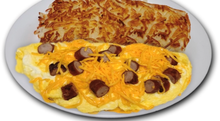 Order Sausage Cheese Omelet food online from Jim's Burgers store, Long Beach on bringmethat.com