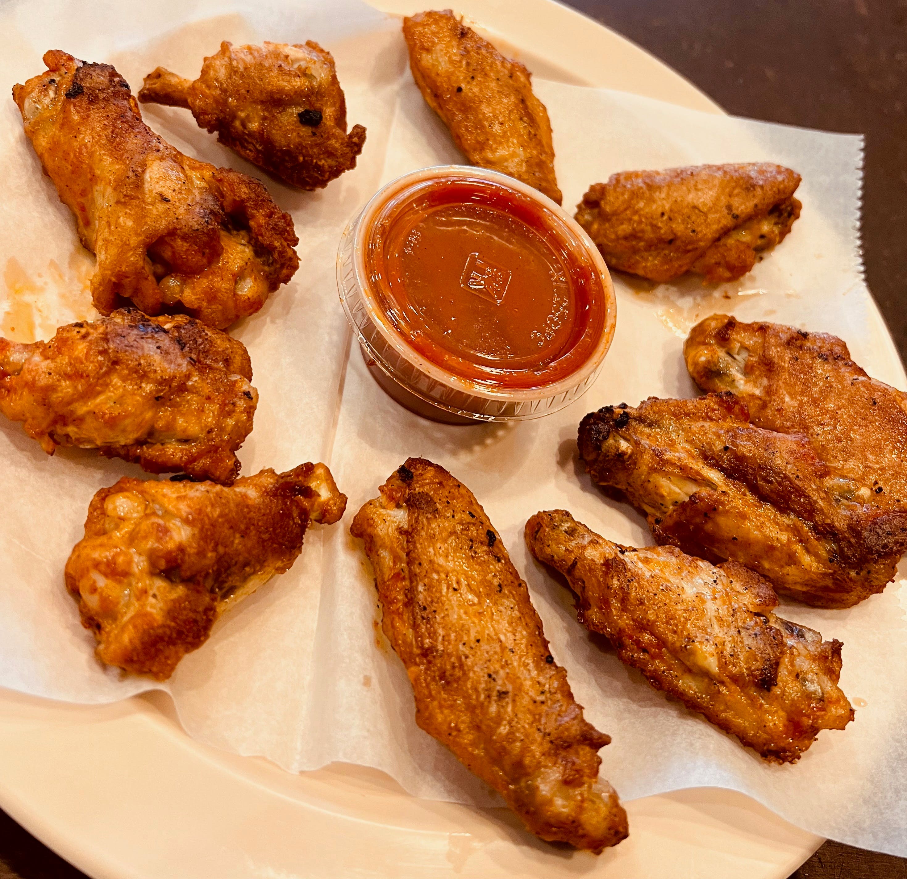 Order Oven Baked Wings - 10 Pieces food online from Pepe's NY Pizza - 11946 Ventura Blvd store, Studio City on bringmethat.com