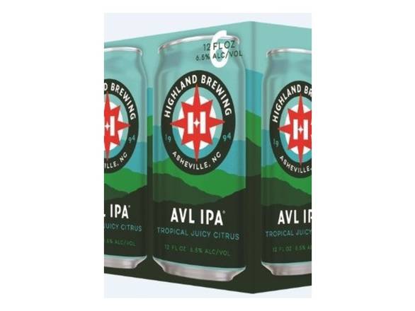 Order Highland Brewing AVL IPA - 6x 12oz Cans food online from Eagle Liquor & Wine store, Chattanooga on bringmethat.com