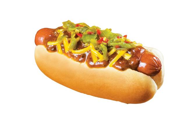 Order Green Chile Chili Cheese Dog food online from Wienerschnitzel store, Albuquerque on bringmethat.com
