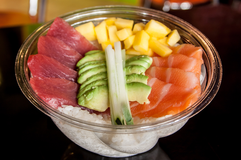 Order Salmon and Tuna Sashimi Rice Bowl food online from Sushi sushi store, New York on bringmethat.com