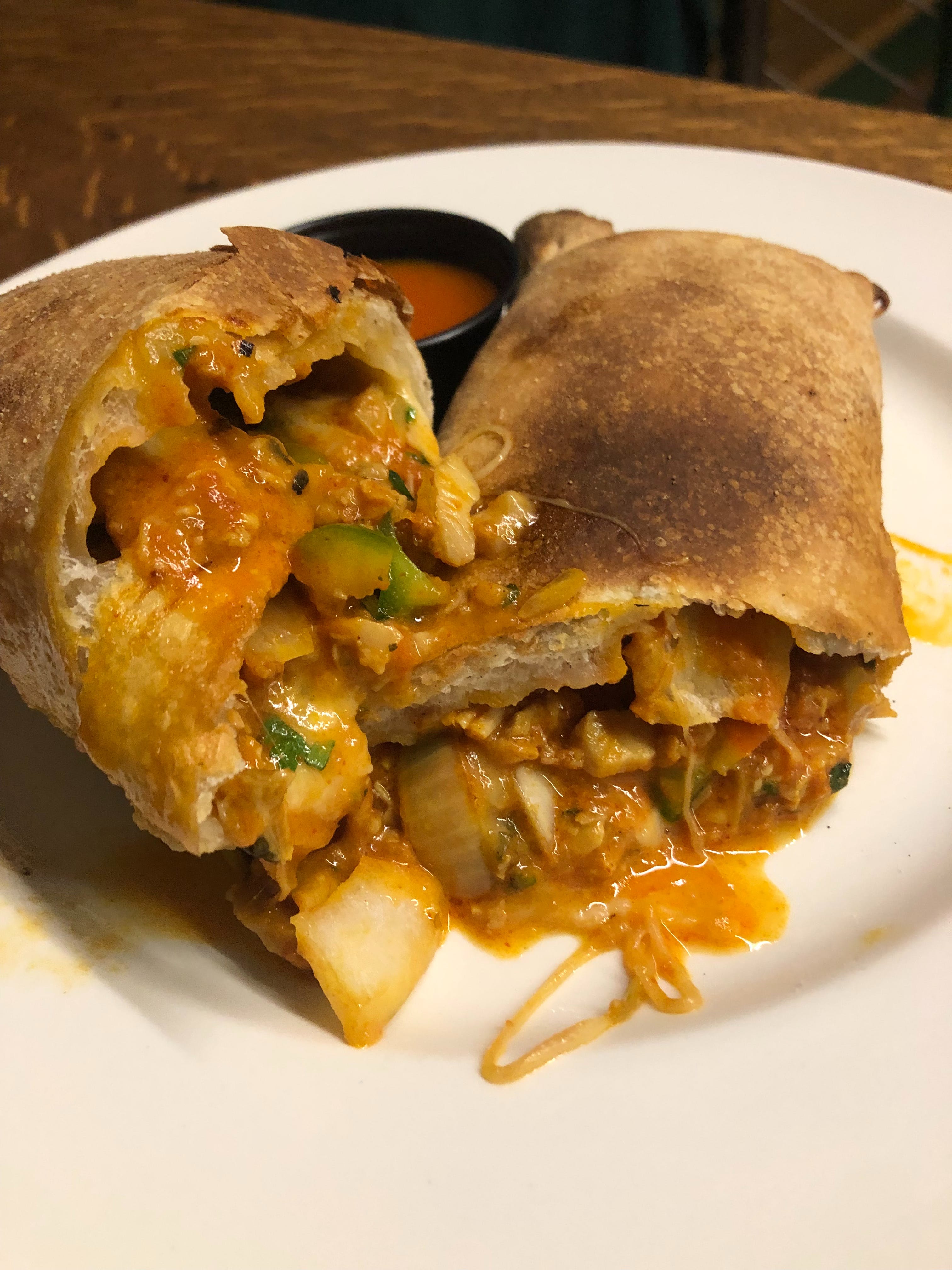 Order Chicken Tikka Roll or Calzone food online from i2i Indian Italian Fusion store, Boonton on bringmethat.com