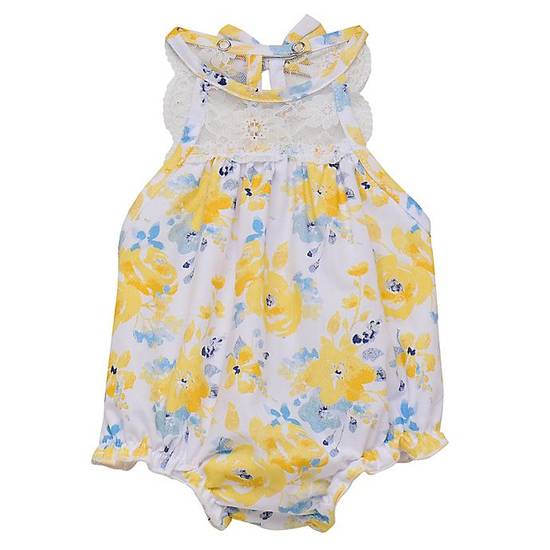Order Baby Starters® Newborn Halter Lace Bubble Romper in Yellow food online from Bed Bath & Beyond store, Lancaster on bringmethat.com