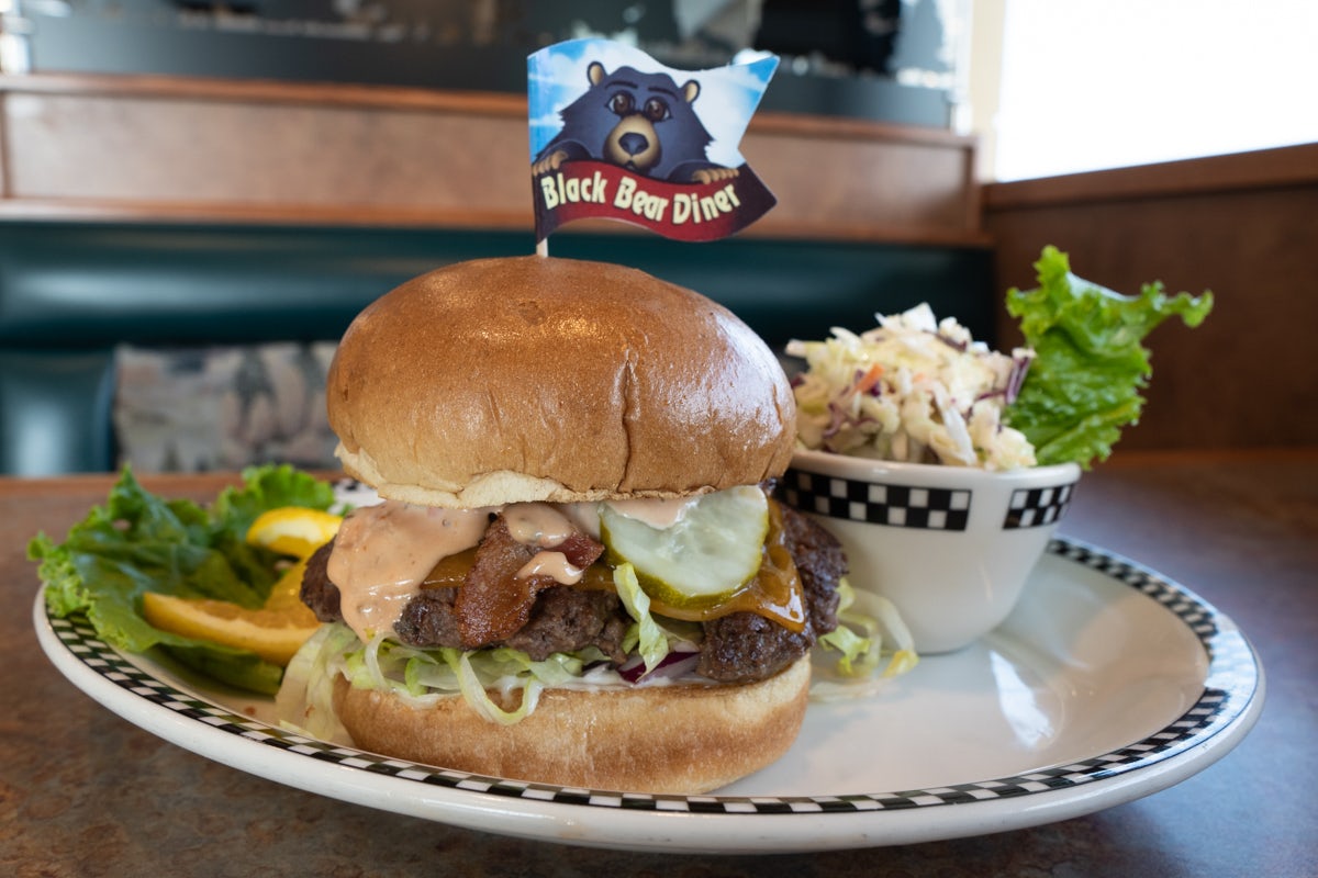 Order Bacon & Cheddar Burger food online from Black Bear Diner store, Tulsa on bringmethat.com