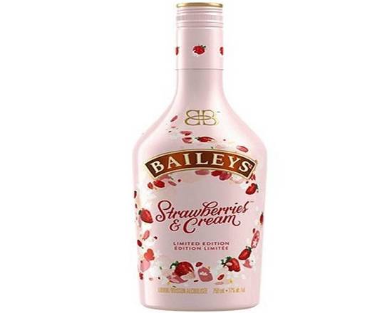 Order Baileys Strawberries & Cream Liqueur, 750 mL (17.0% ABV) food online from Pacific Liquor Market store, Bell Gardens on bringmethat.com
