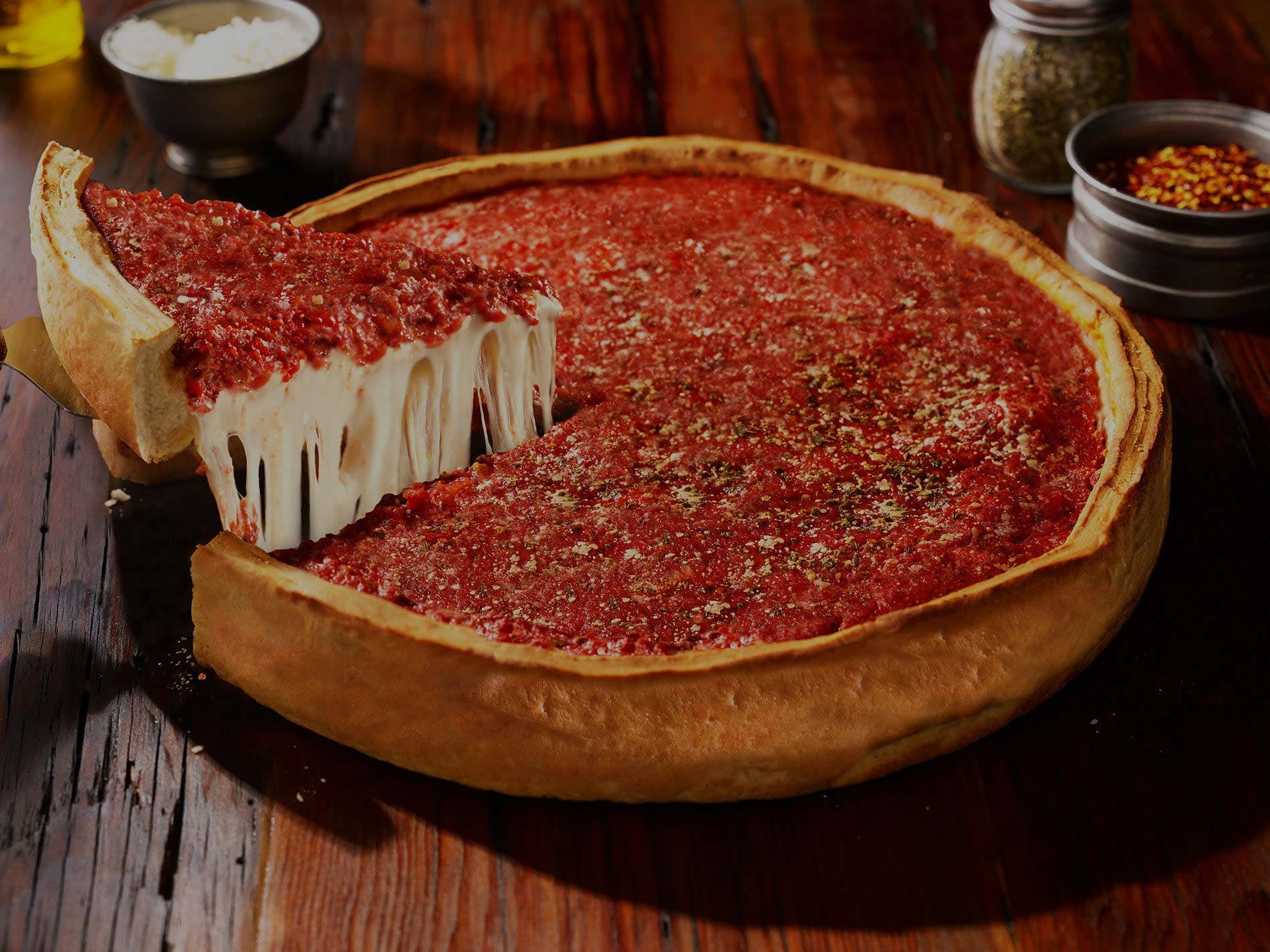 Order Stuffed Special Pizza - Baby 6" (Serves 1) food online from Positanos Pizza store, Chicago on bringmethat.com