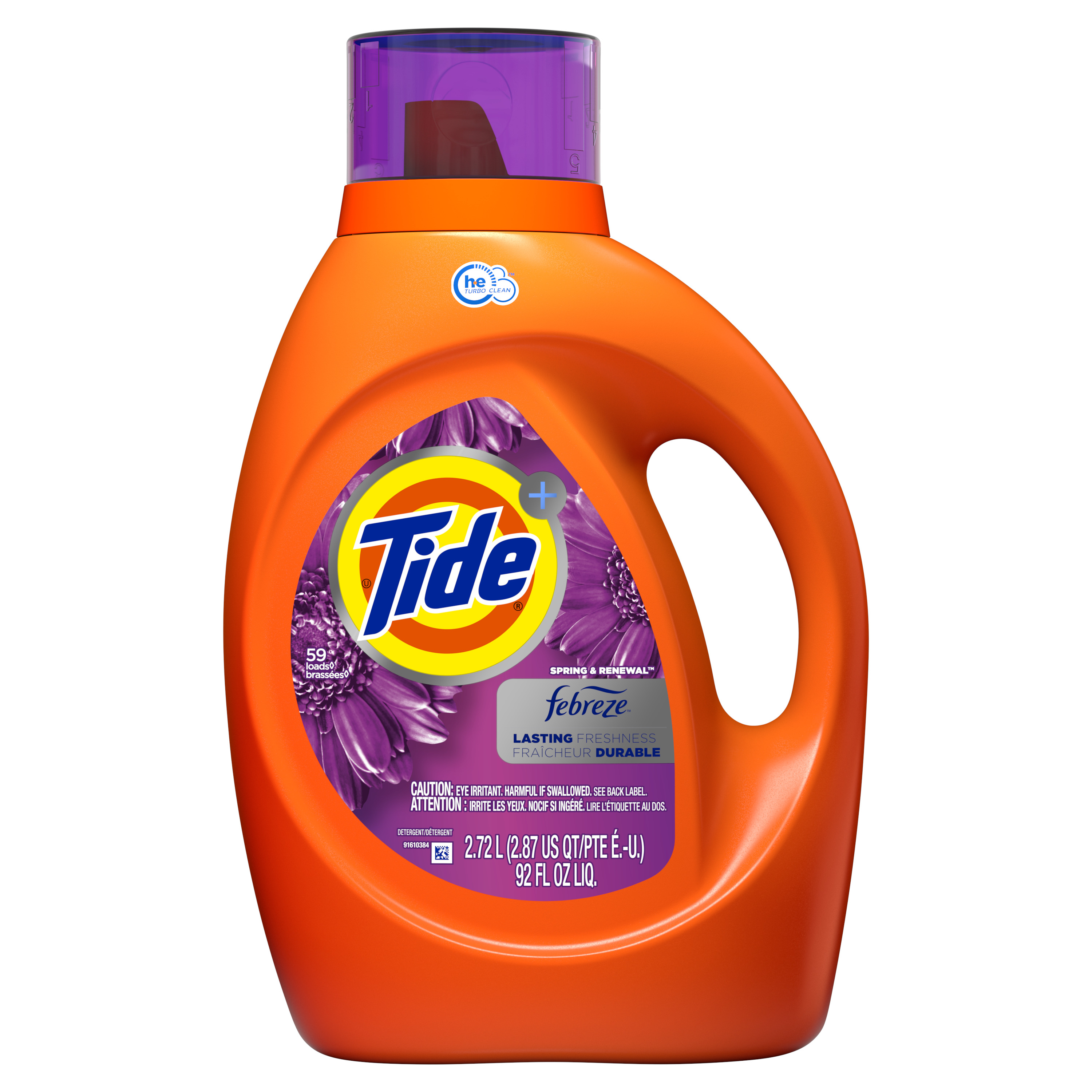 Order Tide+ Febreze Freshness Spring & Renewal Liquid Detergent - 59 Loads, 92 fl oz food online from Bartell store, Edmonds on bringmethat.com