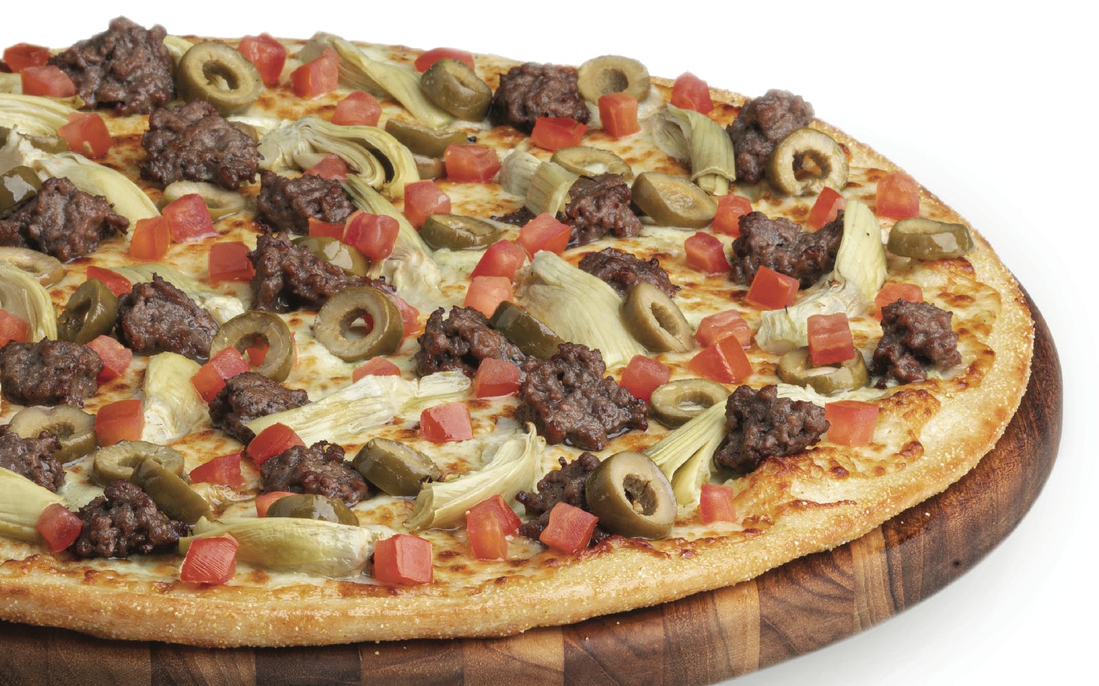 Order Gluten Free Impossible Artichoke Pesto Pizza - Medium 12" (8 Slices) food online from Pizza Guys store, Lincoln on bringmethat.com