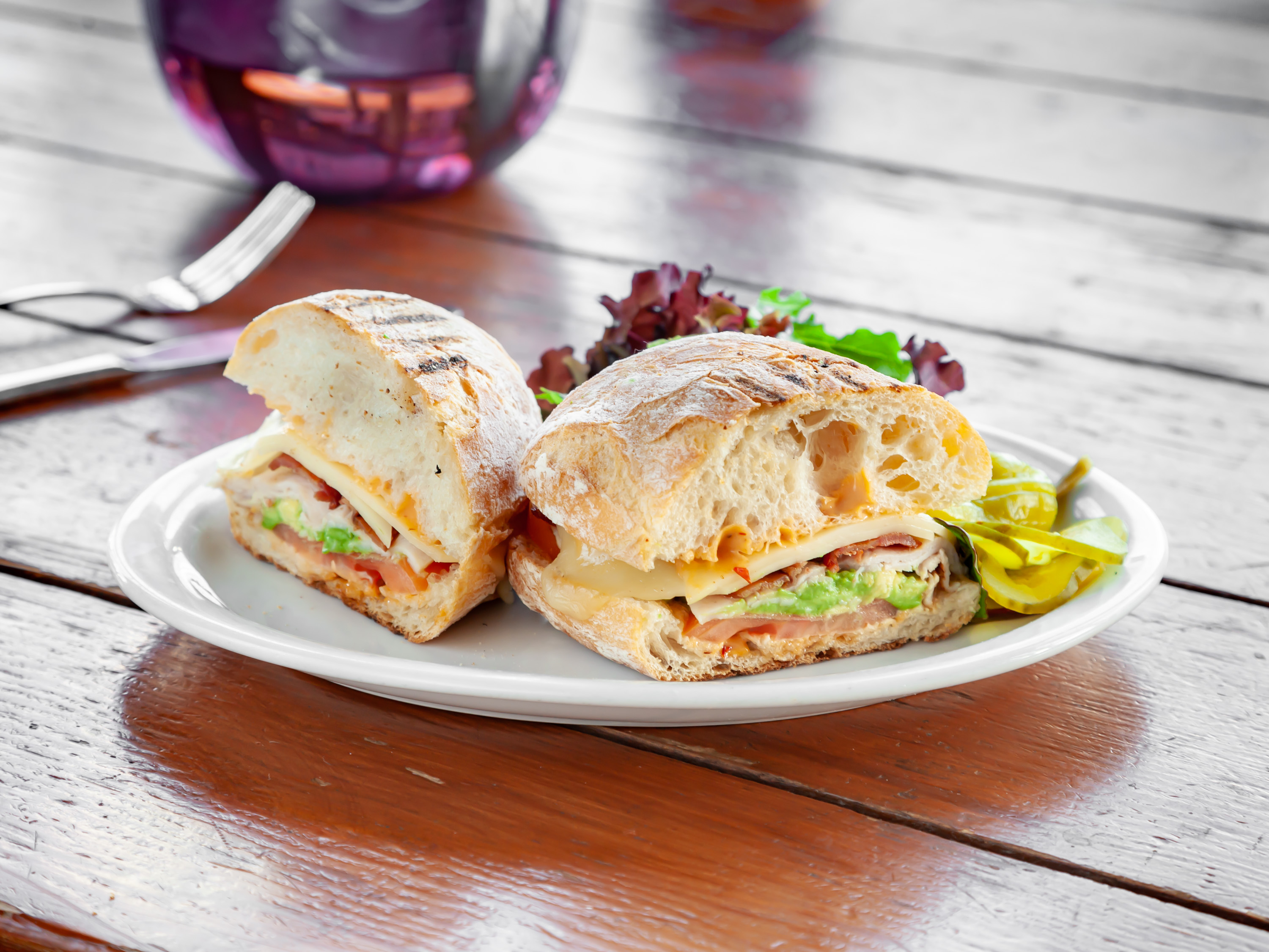 Order Turkey & Bacon Panini food online from Caffe Chiave store, Oakland on bringmethat.com