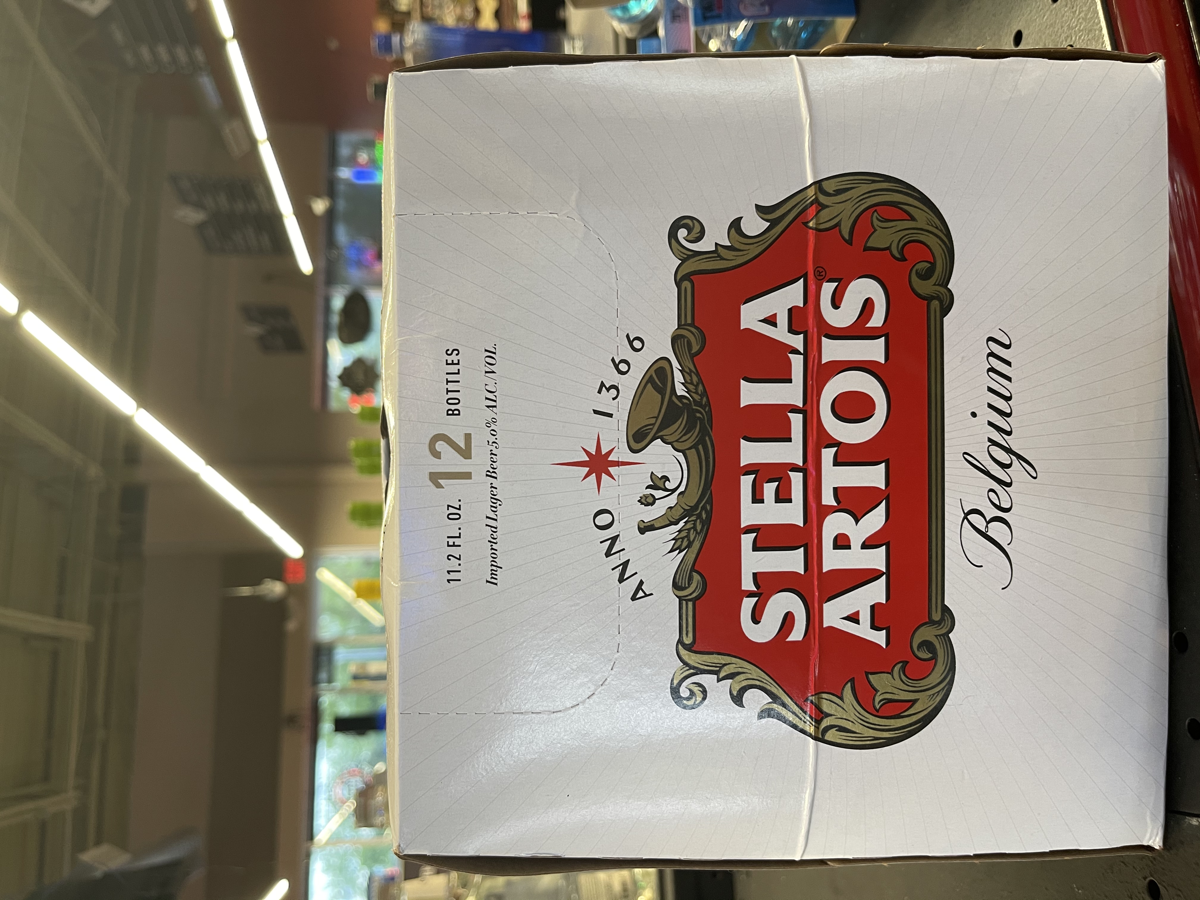 Order Stella Artois 12 Pack-12 oz. Bottle Beer food online from Esplanade Wine & Spirits store, Arlington Heights on bringmethat.com