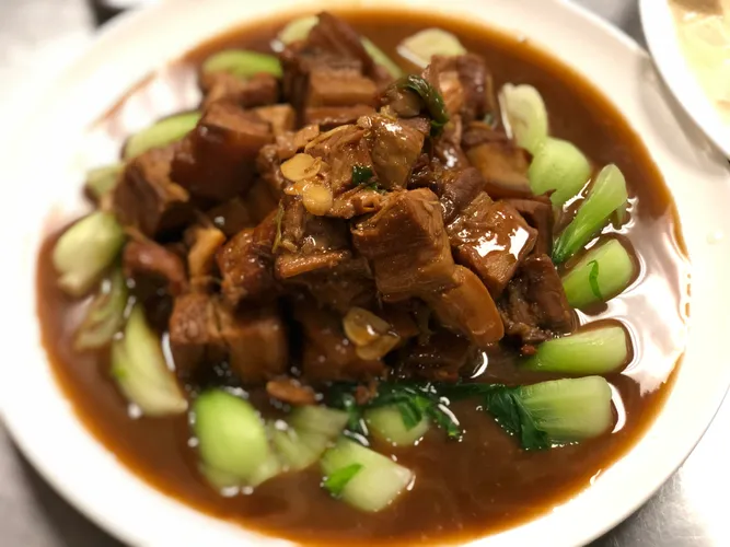 Order 6. Braised Pork 红烧肉 food online from North Village Chinese Restaurant store, Dayton on bringmethat.com