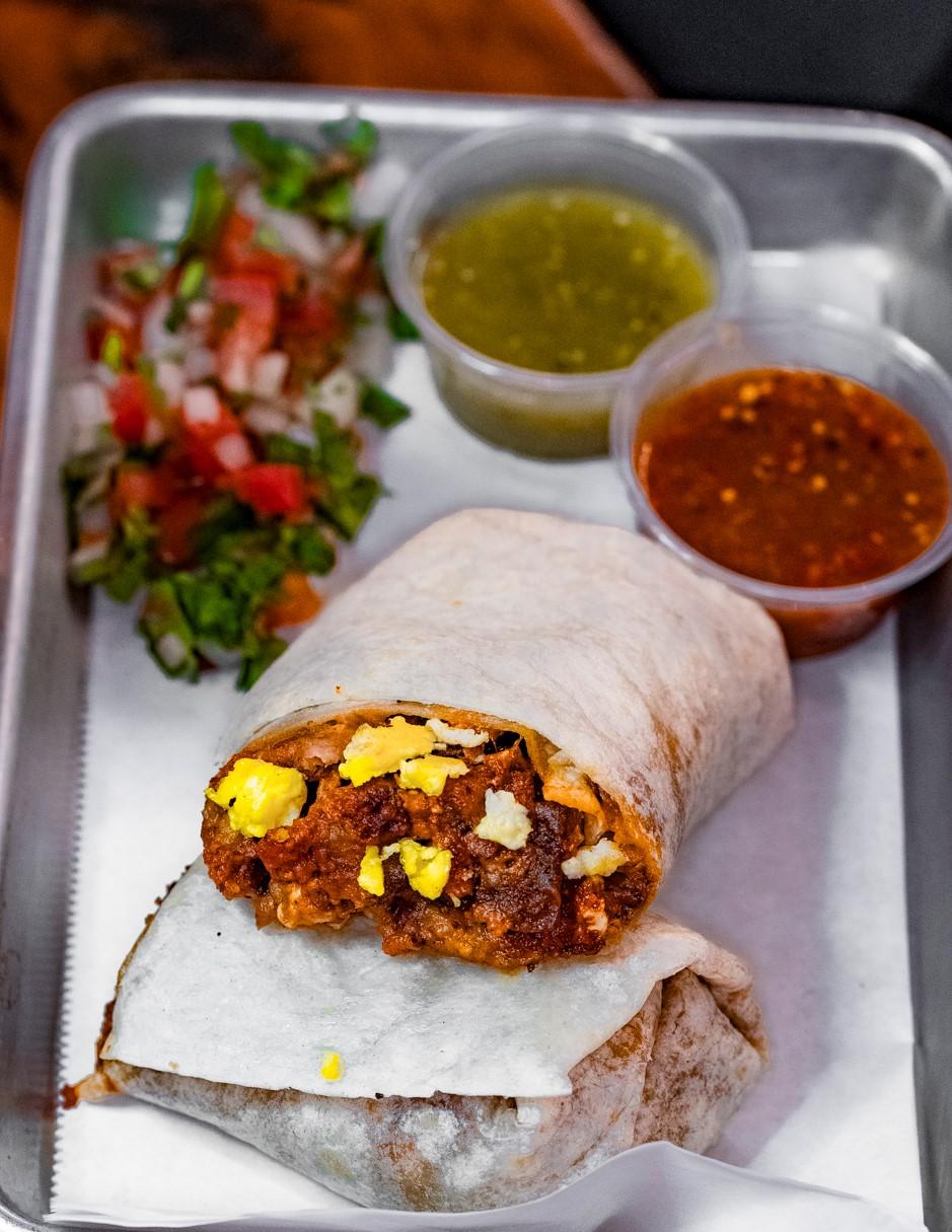 Order Regular Breakfast Burrito food online from El Super Taco store, Sacramento on bringmethat.com