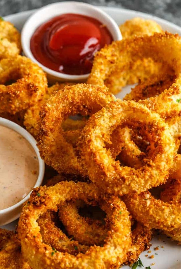 Order Onion Rings - Appetizers food online from Bells Pizza Company store, Bellflower on bringmethat.com