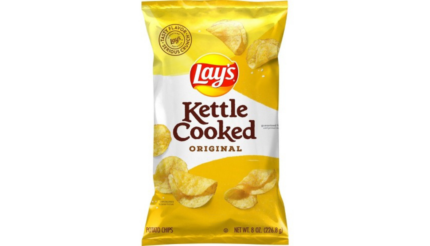 Order Lay's Kettle Cooked Original Chips 8oz food online from Liquor Palace store, Burbank on bringmethat.com