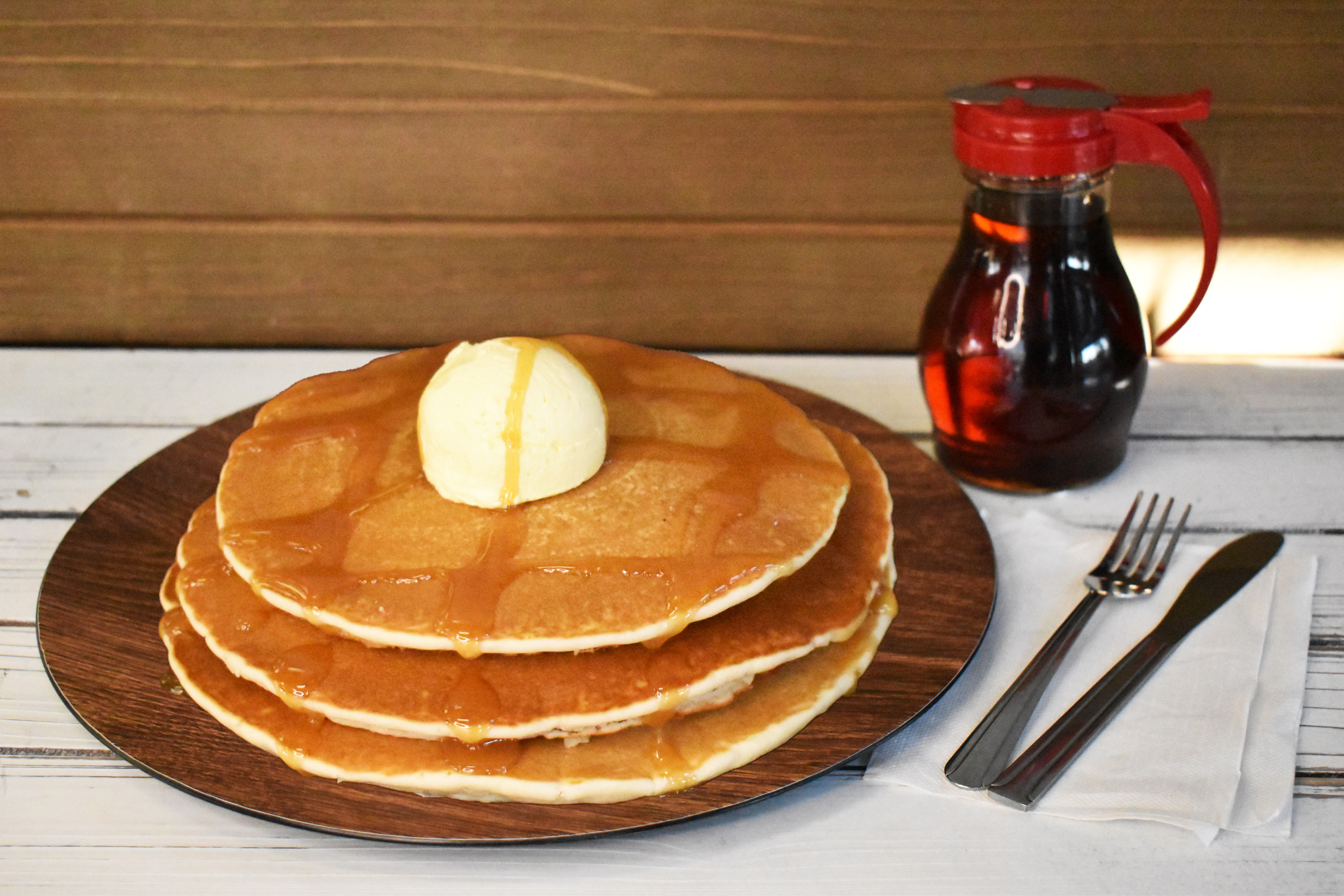 Order Three Hot Cakes food online from Archibald store, Chino Hills on bringmethat.com