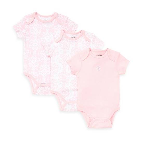 Order Little Me® Size 3M 3-Pack Damask Scroll Bodysuit in Pink food online from Bed Bath & Beyond store, Lancaster on bringmethat.com