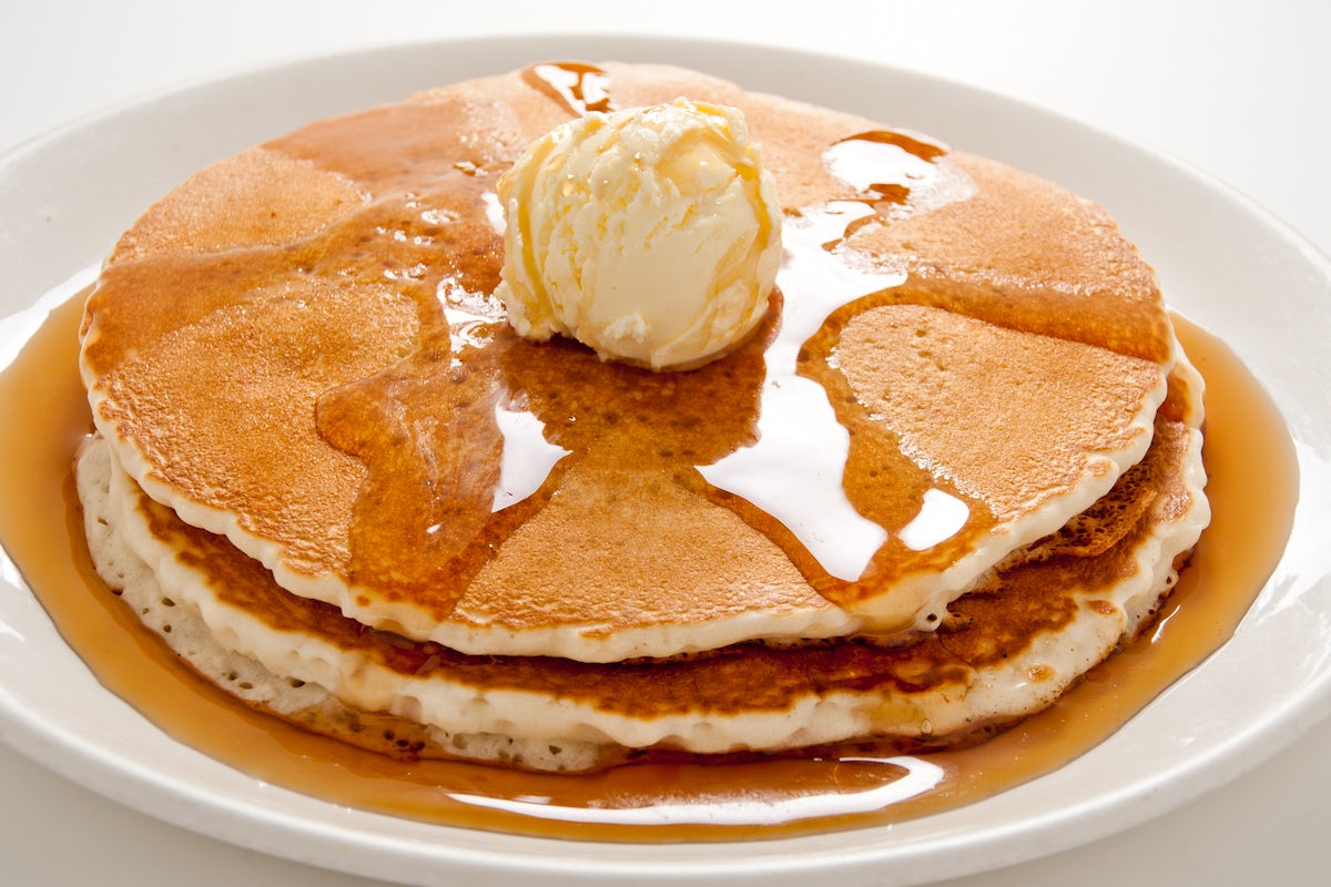Order Short Stack Pancakes (2) food online from Broken Yolk Cafe store, Orange on bringmethat.com
