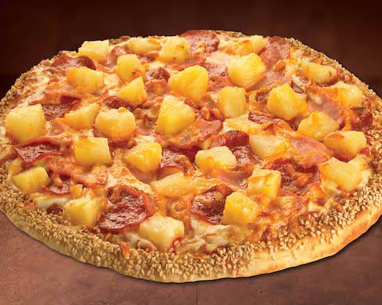 Order Large Howie Maui Specialty Pizza food online from Hungry Howie's Pizza - McCall Rd. store, Englewood on bringmethat.com
