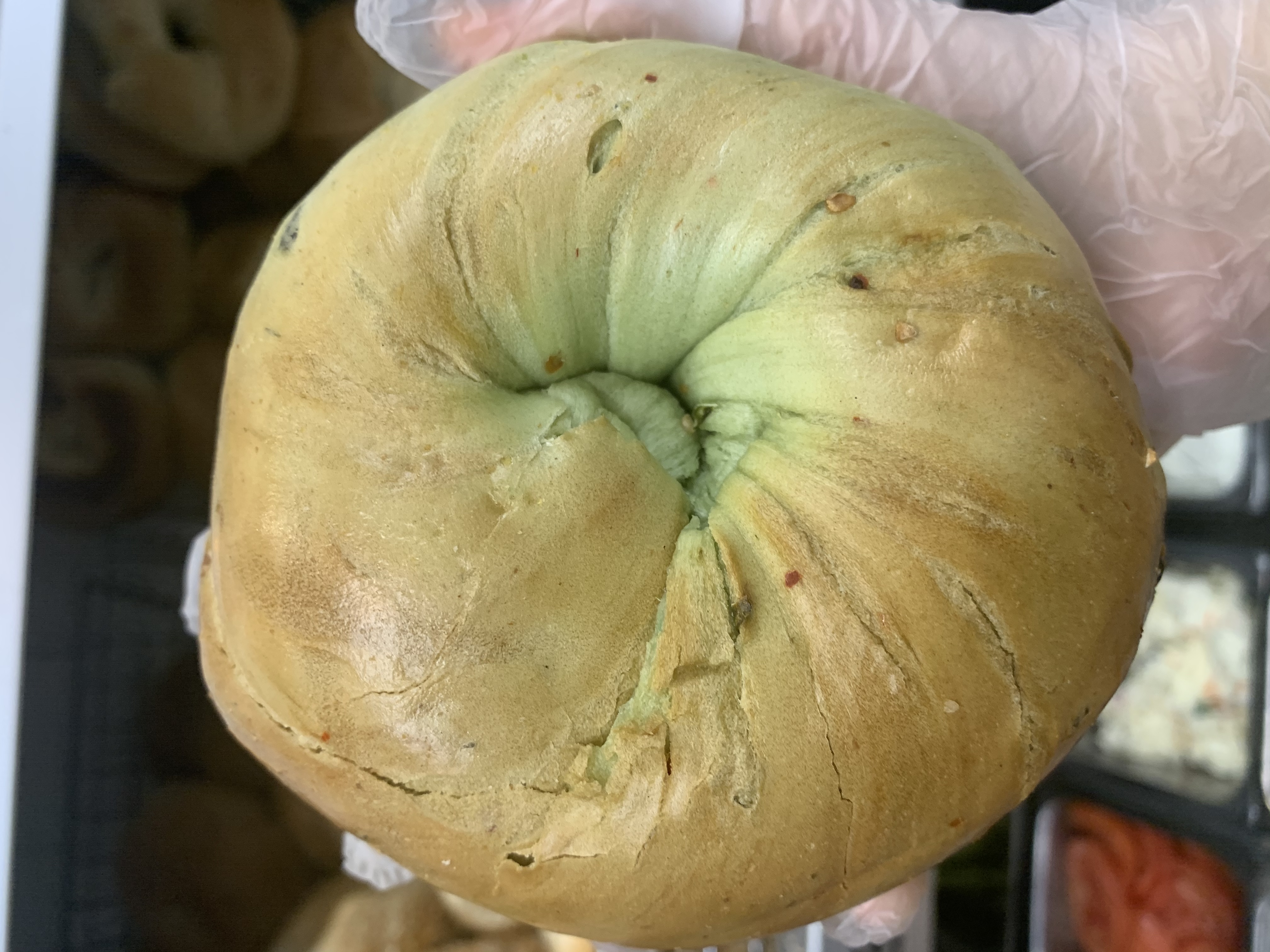 Order Jalapeno  Bagel food online from Liberty Bagels store, New York on bringmethat.com