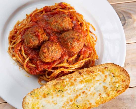 Order Spaghetti Pasta with Meatballs food online from Palios Pizza Cafe store, Katy on bringmethat.com