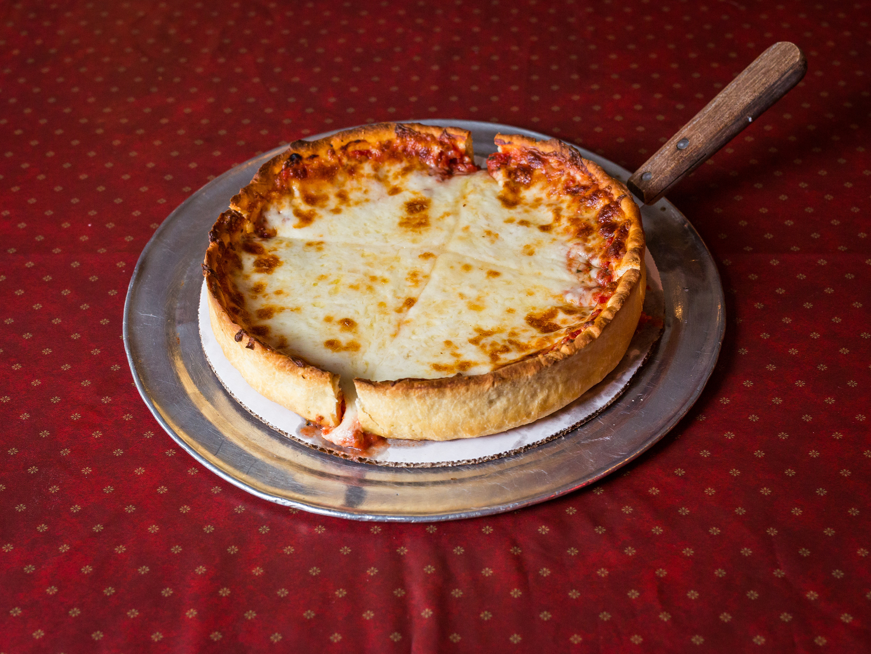 Order Cheese Pan Pizza food online from Nancy Pizza store, Niles on bringmethat.com